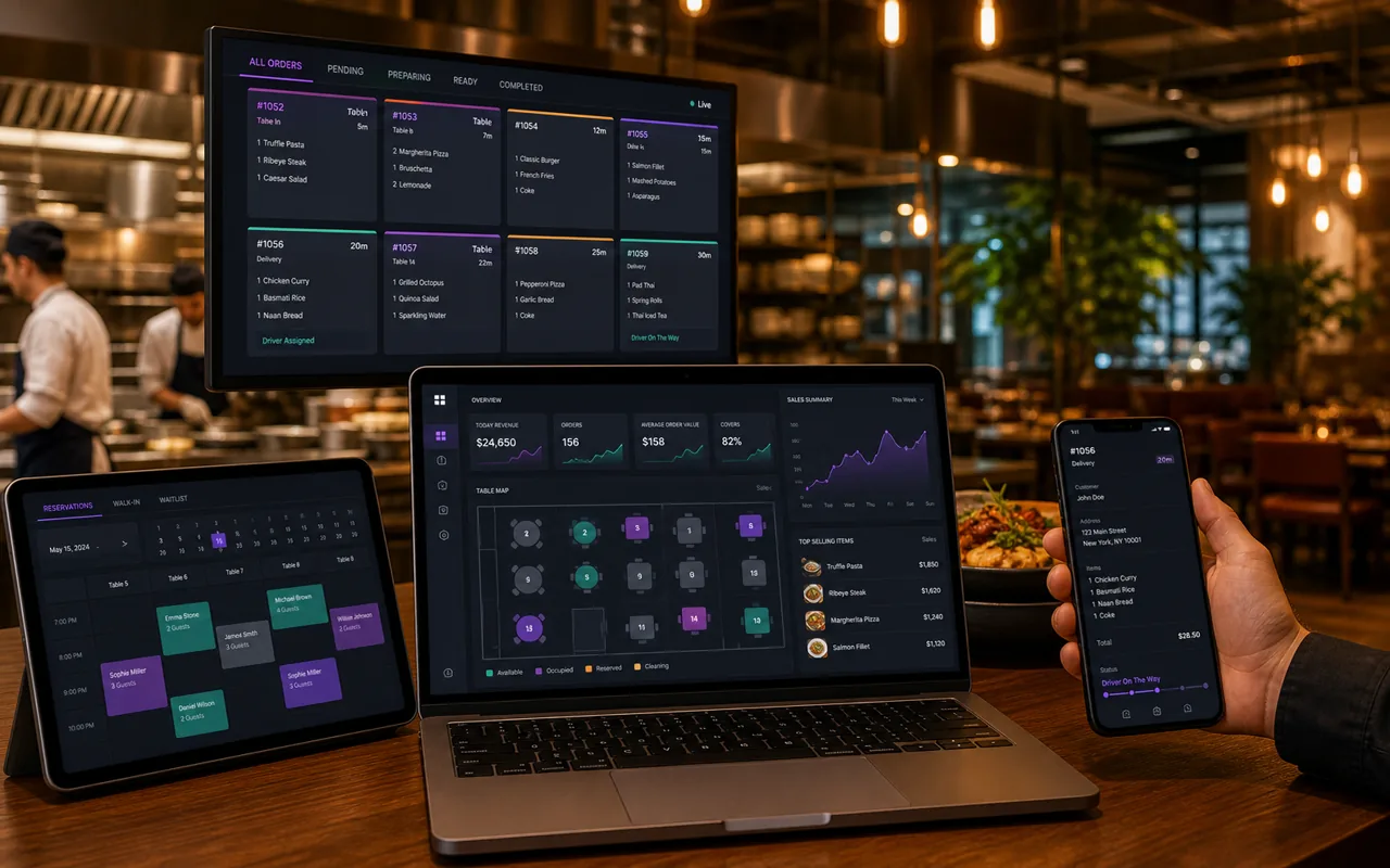 Software para restaurante con comandas, cocina, reservas e inventario